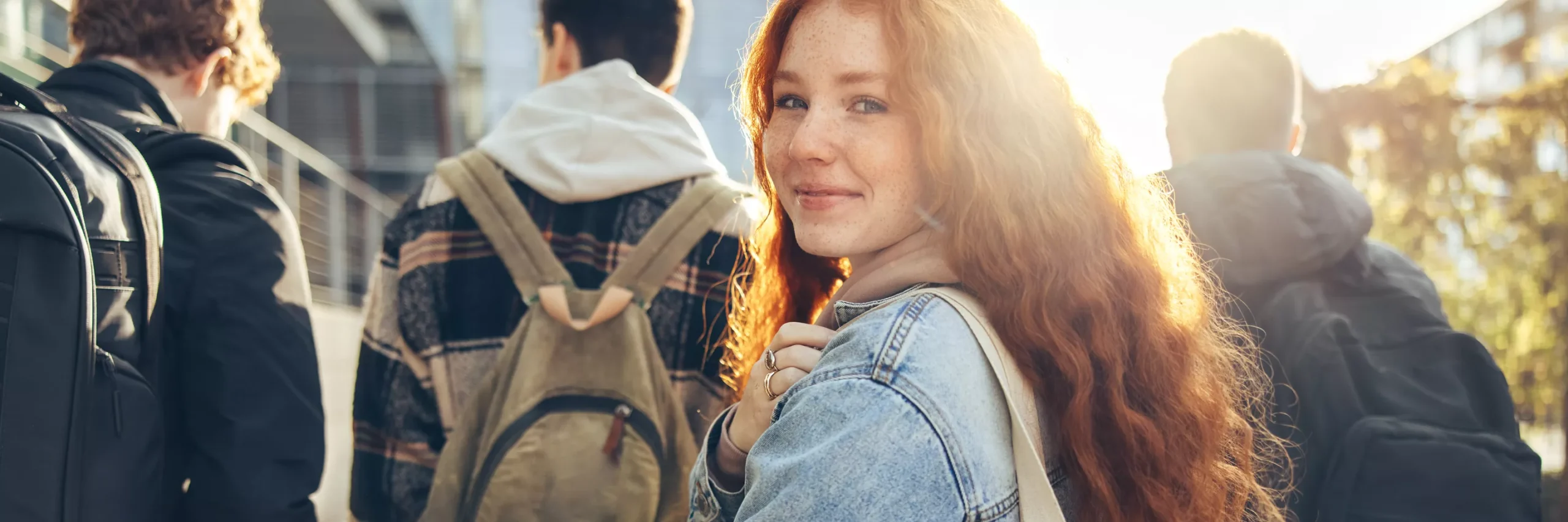 Group Of Teenagers Walking Together