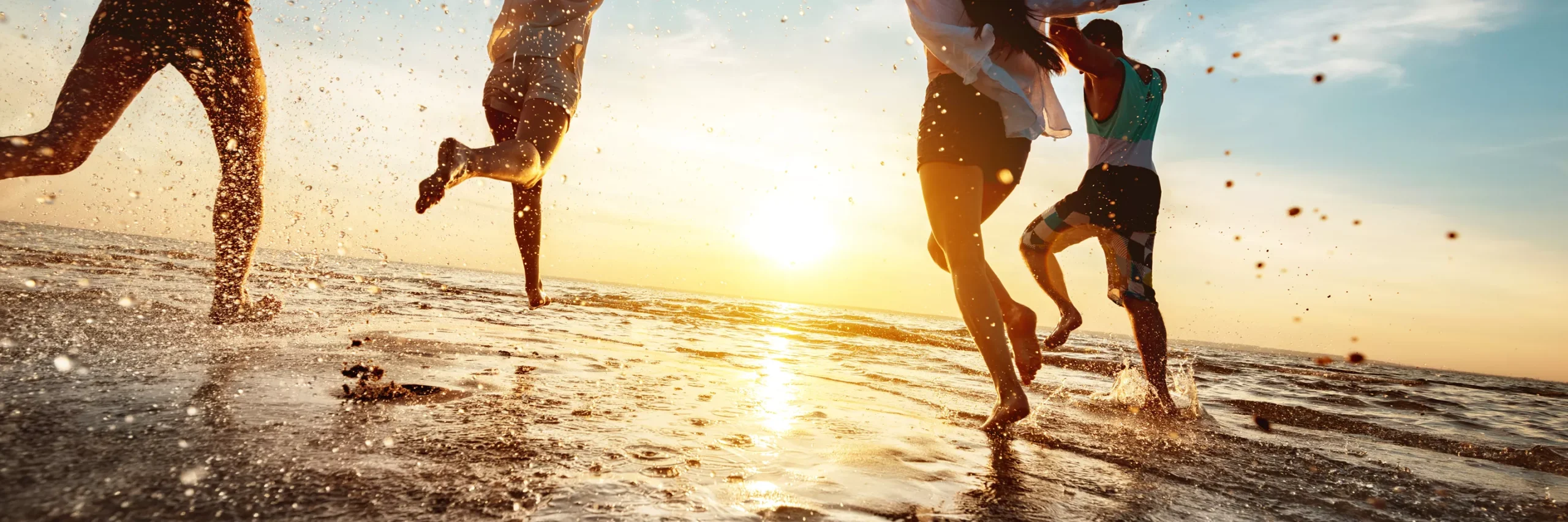 Group Of Teens At The Beach